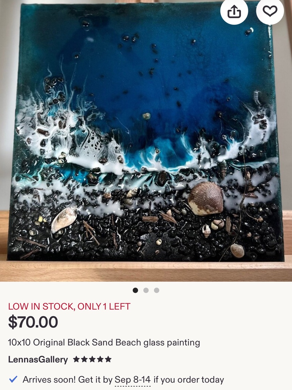Gallery Deep Blue Ocean Resin Beach Scene